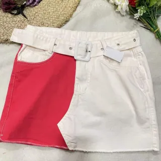 Cinto Patchwork Colorido para Saia Jeans - Compre Online na Raryel - Laranja