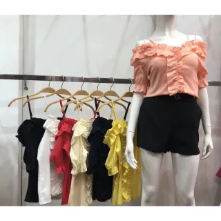 Lançamento verão 2022: Blusa feminina lisa com alça - J1112 - Rosa