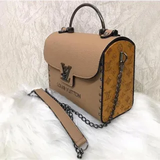Promoção Bolsa Feminina Transversal Louis Vuitton Nude Baú de Madeira