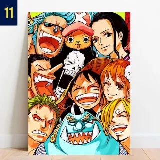 Placa Decorativa Mosaico Anime One Piece Desenho Modular Vintage Infantil - 02