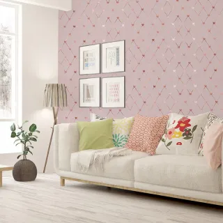 Adesivo Lavável Florença Rose Gold - Papel de Parede 3D - Único