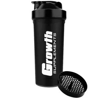 Garrafa Shaker Squeeze 600ml - Coqueteleira Academia Growth - Preta