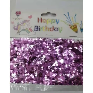 Confetes Metalizados 15g Para Decoração de Festas Bexiga Topo de Bolo Carnaval - Pink - P