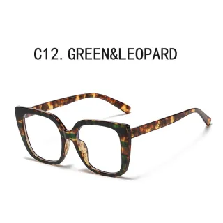 Óculos Femininos Anti-Luz Azul - Moda Quadrado, Molduras Coloridas - C13.Flor roxa