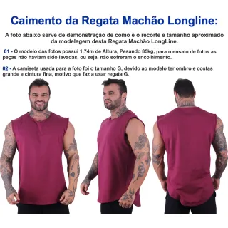 Conjunto de Regatas Masculinas MXD Machão Longline para Academia e Casual - Opção 04