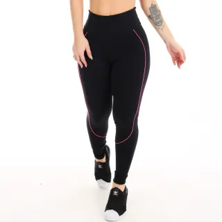 Top Fitness Academia e Conjunto Calça Legging SEM TRANSPARÊNCIA - Preto com Pink