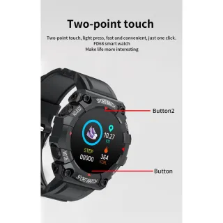 Relógio inteligente redondo atualizado - Smartwatch - D20 Azul