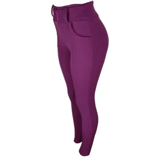 Veste Super Bem Calça Feminina Xadrez Skinny com Cinto - Vinho