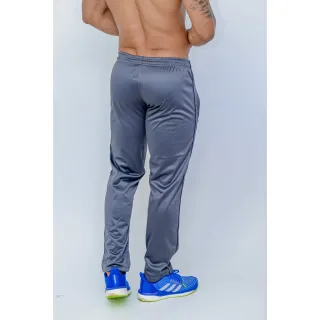Poliéster Flanelado Calça Masculina Academia Zíper + Bolso Interno Adis 1Bolso - Azul