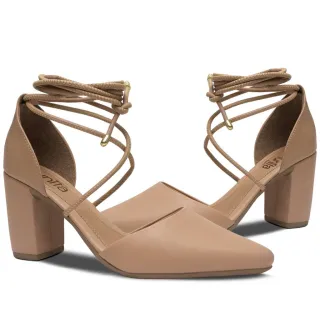 Scarpin Social Munita Amarrar Salto Grosso 29.09 - Nude