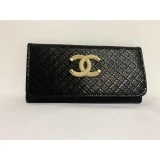 Procurada Carteira Feminina Chanel Bicolor de Mão - Caramelo