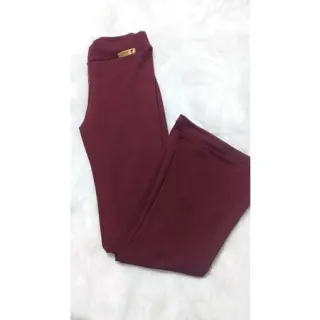 Malha crepe juvenil tamanho 10,12,14,16 - Calça bailarina flare feminina - Vinho