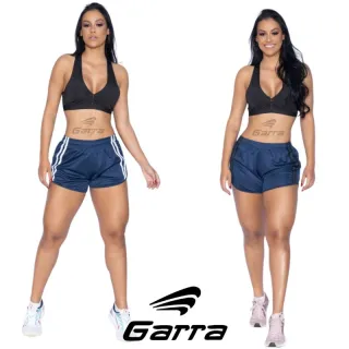 Dri-Fit Short Fitness Feminino para academia - PRETO COM LISTRAS ROSAS