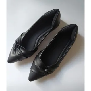 Sapatilha Feminino Nó Lateral Bico Fino Maitê Love Shoes - Preto