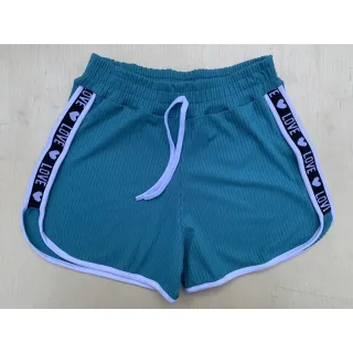 Moda Blogueira Short Feminino Verão Malha Ribana Canelada - Pink