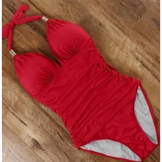 Top franzido com bojo para maiô Plus Size - Azul Bic