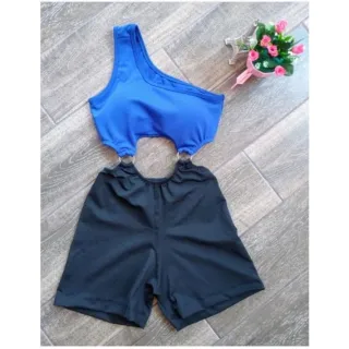 Macaquinho fitness academia curto com bojo alça única argola - Estampa 05