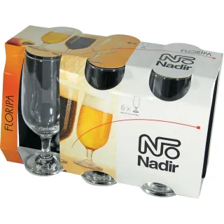 Nadir Floripa - Conjunto com 6 Taças de Cerveja 300ml - Transparente