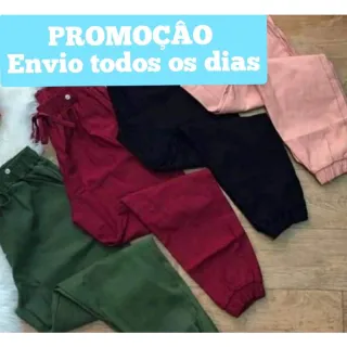 Promoção Lisa Jogger Feminina Calça - Preto riscado