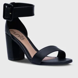 Confortável Sandália Feminina Salto Grosso - Promoção Raryel - Off White