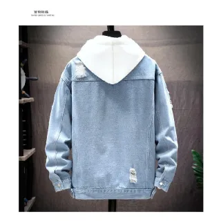 [Frete Grátis] Jaqueta Jeans Masculina de Alta Qualidade - Estoque Pronto - J07 Azul Claro