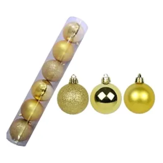 Enfeite de Árvore de Natal Kit Bolas 8cm/7cm/6cm - kit6 bola 7cm azul escuro