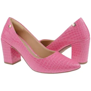 Sapatilha Macia Shekinah: Scarpin Conforto Bico Fino Salto Alto Grosso - Azaléia 001