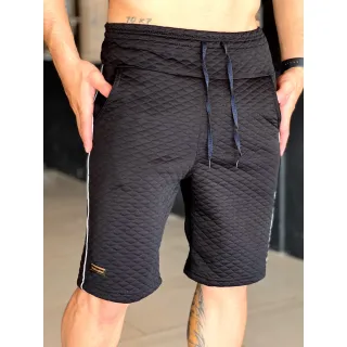 Treino Academia Bermuda Short Masculina de Moletom - Moletom Azul
