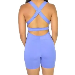 Fitness Feminino Liso Suplex Macaquinho Bojo Academia Ginástica Esporte - P