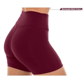 Legging Original Cross Fit Dia a Dia Academia Bermudinha Shortinho Legue - Bordô