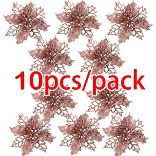 Presente de Ano Novo - Árvore de Natal Artificial com Glitter (10 peças) - Royal Blue