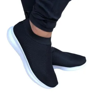 Promoção Tênis Confortável Leve Meia Feminino - Dia a Dia, Trabalhar, Correr - Rose