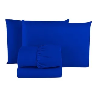 Lençol Queen Box Liso - 3 Peças - Diversas Cores - Verde Bandeira