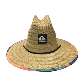 Pronta entrega! Chapéu surf de palha natural com estampa exclusiva da quik, várias cores. Aproveite a promoção! - Laranja preta