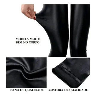 Couro fake calça disco - Verde