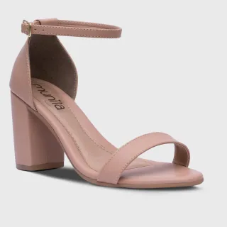 Moda Casual Conforto Sandália Salto Bloco Salto Grosso 28.12 - Pink