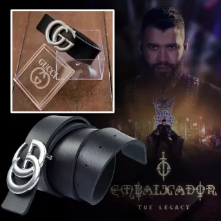 Envio Imediato: Cinto de Couro com Fivela em Metal Preta ou Prata - Várias Marcas - HB