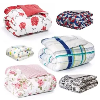 Várias Estampas Edredom Dupla Face Casal Padrão 150 Fios - Único