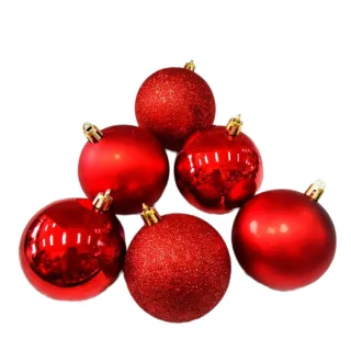 Enfeite de Árvore de Natal Kit Bolas 8cm/7cm/6cm - kit6 bola 7cm azul escuro