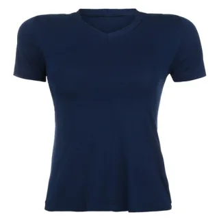 Manga Curta Blusa Feminina Gola V - Vinho