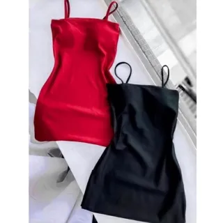 Moda Gringa - Vestido feminino Tubinho Curto Colado Alcinha - Preto