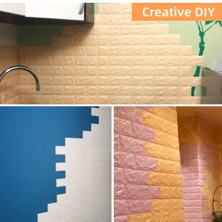 Decoração de casa com Papel de parede 3D autoadesivo a prova d