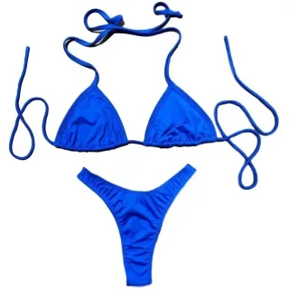 Cortininha Feminino Biquini Fio Dental Asa Delta - Laranja