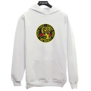 Promoção Hoje! Moletom Unissex Cobra Kai Canguru Sport Serie Academia - Azul