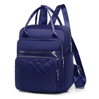 Grande Capacidade Mochila Feminina Nylon Impermeável Trabalho Casual - 519 Lilas