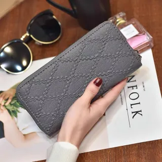 Carteira Feminina Com Zíper em Couro - Bolsa de Moeda com Alça - Modelo/Cores/Tamanho Aleatório