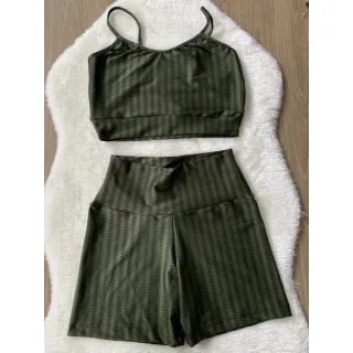 Top + Short Cirre 3D Fitness de Alta Qualidade - Pink