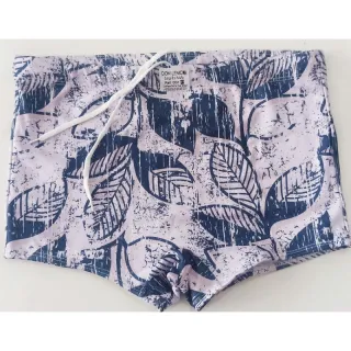 Moda praia masculina: sunga box estampada e lisa - Folhas 2