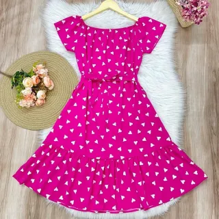 Vestido Ciganinha Coração - Modelo 0026-1 - Pink