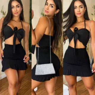 Vestido Blogueirinha Elastec Tubinho Feminino Curto - Verde água